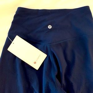 Navy blue Lululemon wide leg leggings